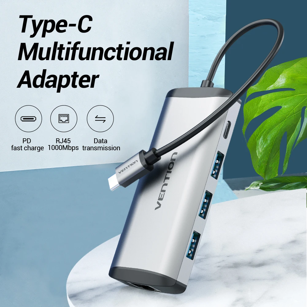 Vention USB C Ethernet USB-C в RJ45 Lan адаптер концентратор для MacBook Pro Samsung Galaxy S20/Note 10 Тип сетевая