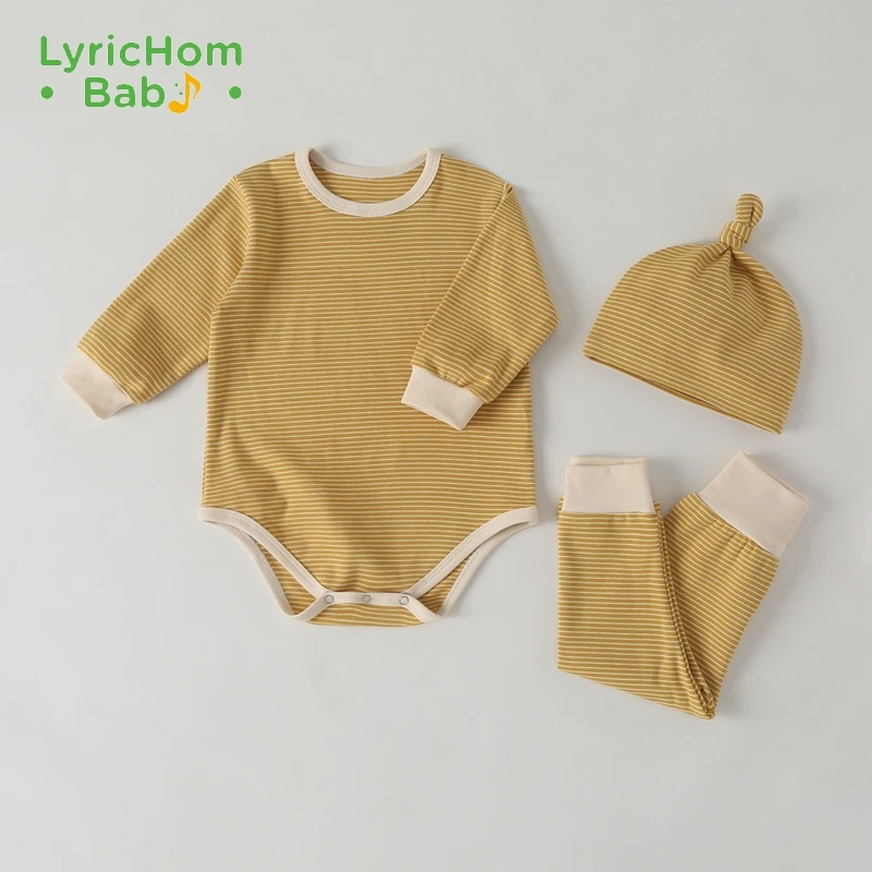 Lyrichom Baby 3Pcs/Lot Spring Baby Clothes Romper Set Long Sleeve Striped Climbing Clothes Unisex Toddler Jumpsuit Romper 
Lyrichom Baby 3Pcs/Lot Spring Baby Clothes Romper Set Long Sleeve Striped Climbing Clothes Unisex Toddler Jumpsuit Romper