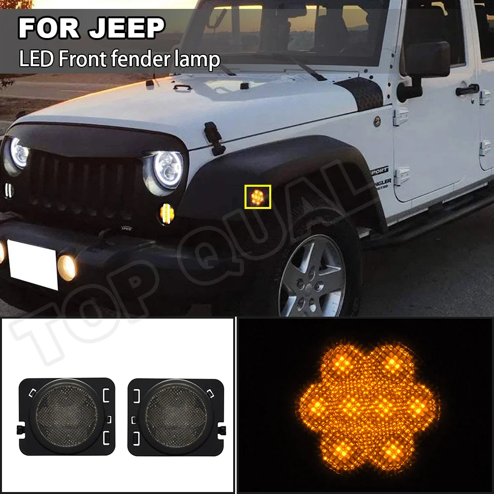 For Jeep Wrangler JK 2007 2008 2009 2010 2011 2012 2013 2014 2015 Amber LED Front Fender Side Marker Parking Light Smoked Clear
For Jeep Wrangler JK 2007 2008 2009 2010 2011 2012 2013 2014 2015 Amber LED Front Fender Side Marker Parking Light Smoked Clear