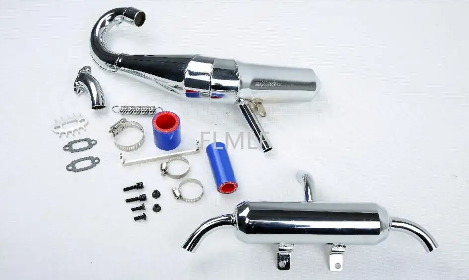 Silence Exhaust Pipe Kit Fit for 1/5 Losi 5ive-t Rovan LT King Motor x2 
Silence Exhaust Pipe Kit Fit for 1/5 Losi 5ive-t Rovan LT King Motor x2