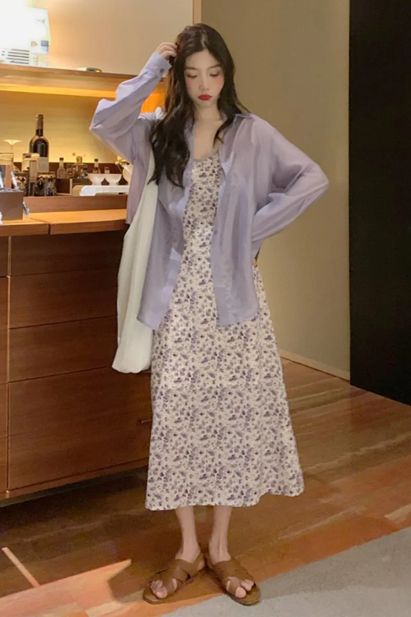 2021 summer new floral suspender skirt, gentle wind suspender skirt, temperament lady suspender skirt dress for women 
2021 summer new floral suspender skirt, gentle wind suspender skirt, temperament lady suspender skirt dress for women