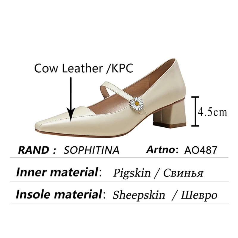 SOPHITINA Spring Korean Women Shoes Daily Buckle Daisy Sweet Square Toe Shoes Thick Heel Shallow Mouth Dating Female Pumps AO487
SOPHITINA Spring Korean Women Shoes Daily Buckle Daisy Sweet Square Toe Shoes Thick Heel Shallow Mouth Dating Female Pumps AO487