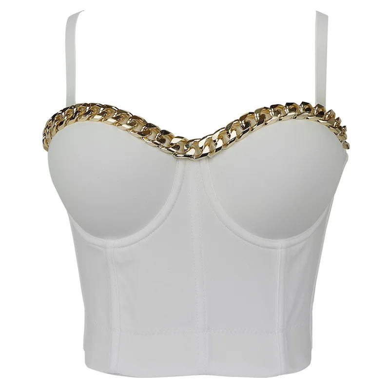 Women Crop Tops Bodycon Sleeveless Party Tops Backless Blusas Elegant Club Party Camis Push Up Sexy Bustiers Chain Clothes
Women Crop Tops Bodycon Sleeveless Party Tops Backless Blusas Elegant Club Party Camis Push Up Sexy Bustiers Chain Clothes