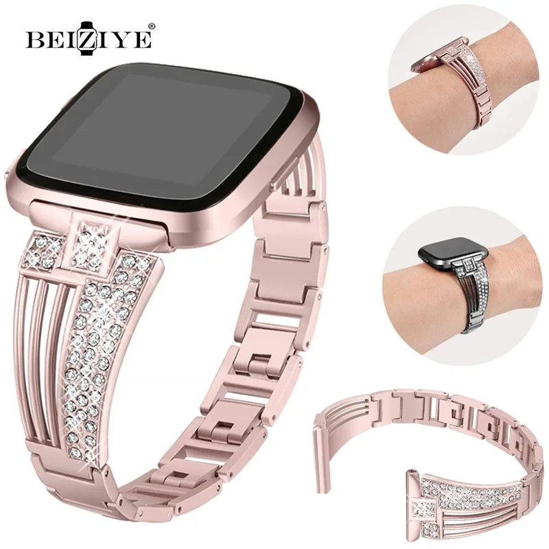 

Bling Diamond watch Band For Fitbit Versa/Versa Lite/Versa SE Women Bracelet Jewlery Wristband for Versa 2 Smartwatch Strap
