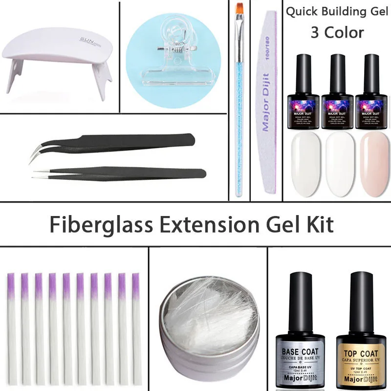 Nail Extension Nail Fiberglass Glass Fiber Tweezers Transparent Clip Uv Lamp Gel Nail Polish Base Top Coat Nail Art Kit
Nail Extension Nail Fiberglass Glass Fiber Tweezers Transparent Clip Uv Lamp Gel Nail Polish Base Top Coat Nail Art Kit