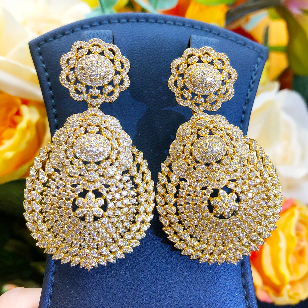 Blachette High Quality Brand Gorgeous Full Zircon Pendant Earrings Women Bride Wedding Banquet Party Daily Fashion Jewelry
Blachette High Quality Brand Gorgeous Full Zircon Pendant Earrings Women Bride Wedding Banquet Party Daily Fashion Jewelry