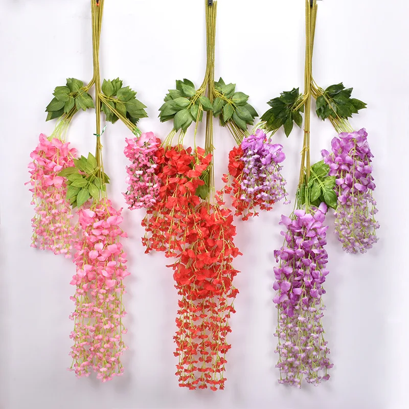 New Wedding Decoration Ceiling Wisteria Simulation Plant Rattan Vines Living Room Restaurant Hotel Lobby Wall Decoration Cheap
New Wedding Decoration Ceiling Wisteria Simulation Plant Rattan Vines Living Room Restaurant Hotel Lobby Wall Decoration Cheap