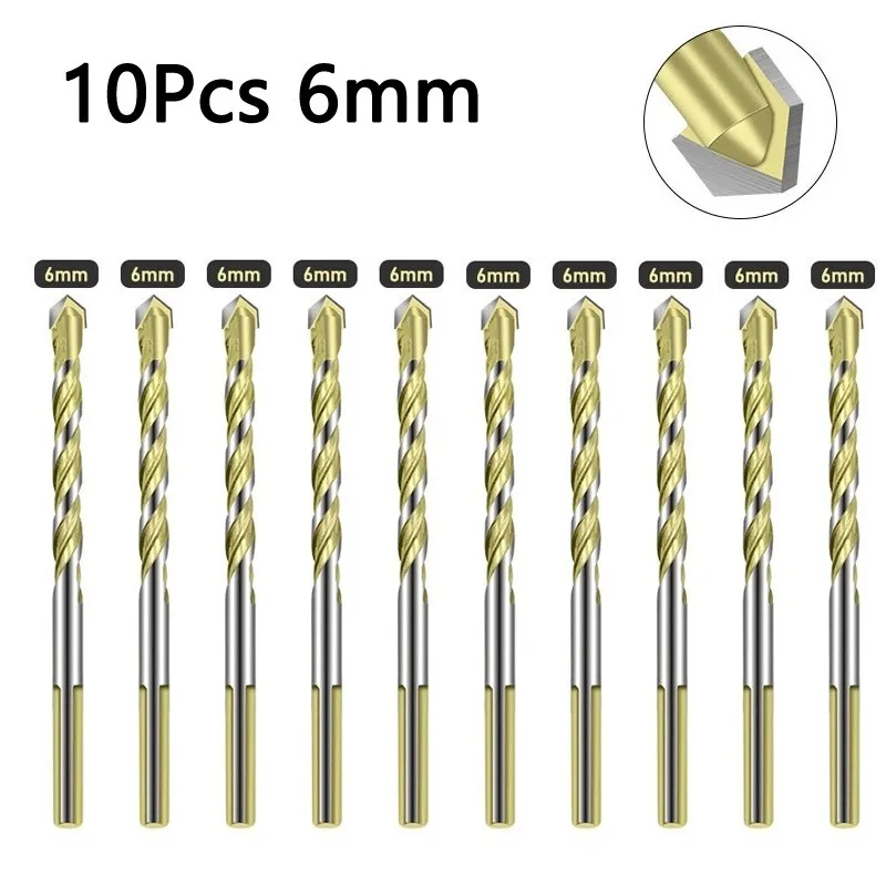 10PCS 6mm Carbide Glass Drill Bit Triangle Drill Bits Marble Glass Tile Ceramic Drill Bit Woodworking Tools Masonry Drilling Bit
10PCS 6mm Carbide Glass Drill Bit Triangle Drill Bits Marble Glass Tile Ceramic Drill Bit Woodworking Tools Masonry Drilling Bit