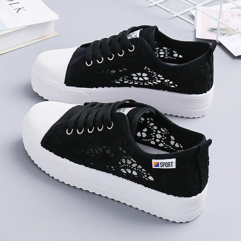 Women Skateboard Shoes Casual Breathable Hollow Small White Shoes Platform Canvas Sneakers Lace-up Athletic Trainer Jogging Shoe
Women Skateboard Shoes Casual Breathable Hollow Small White Shoes Platform Canvas Sneakers Lace-up Athletic Trainer Jogging Shoe