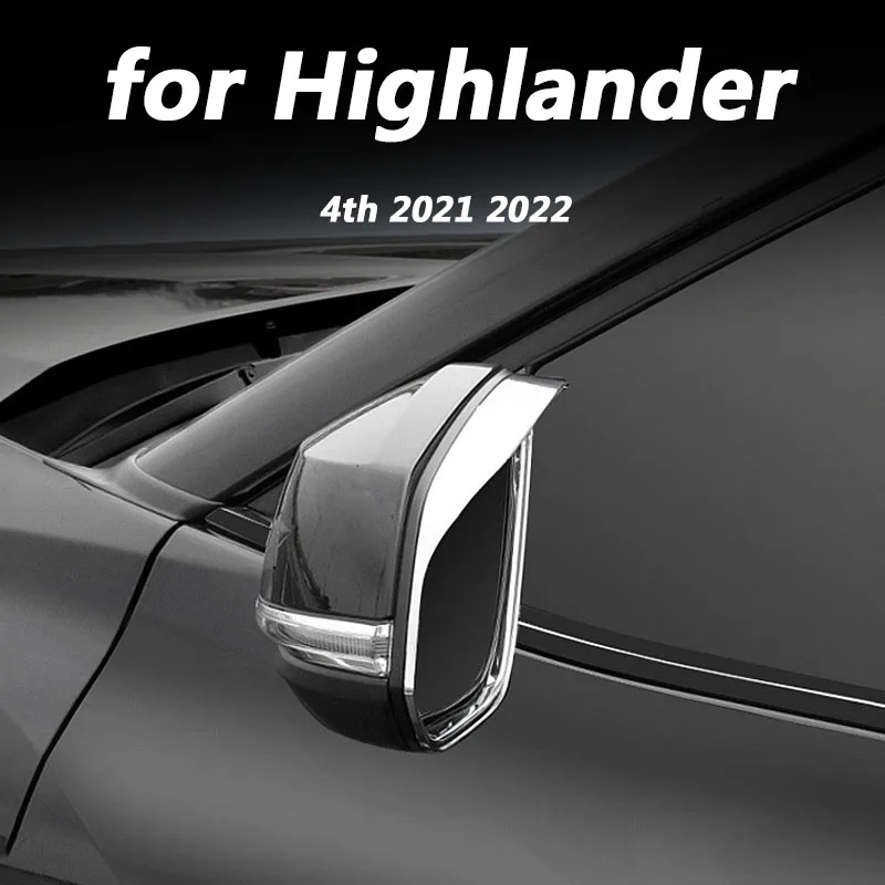 

for Toyota Highlander 4th 2021 2022 Automotive appearance decorative accessories rearview mirror rain eyebrow ABS 2pcs