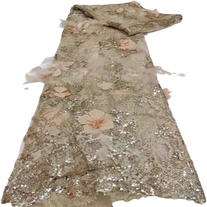Sequin African French Feather Lace Fabric 3D Flower High Quality Tulle Mesh Lace Bridal Nigerian Wedding Dress Lace For Woman
Sequin African French Feather Lace Fabric 3D Flower High Quality Tulle Mesh Lace Bridal Nigerian Wedding Dress Lace For Woman