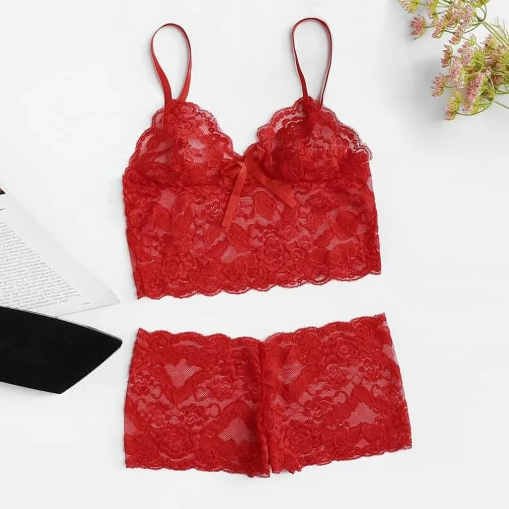 Lace Bra Briefs Lingerie Set Women Underwear Pajama Sets Summer V-Neck Camisole Bowknot Nightwear Soft and Comfort Sleepwear 5xl
Lace Bra Briefs Lingerie Set Women Underwear Pajama Sets Summer V-Neck Camisole Bowknot Nightwear Soft and Comfort Sleepwear 5xl