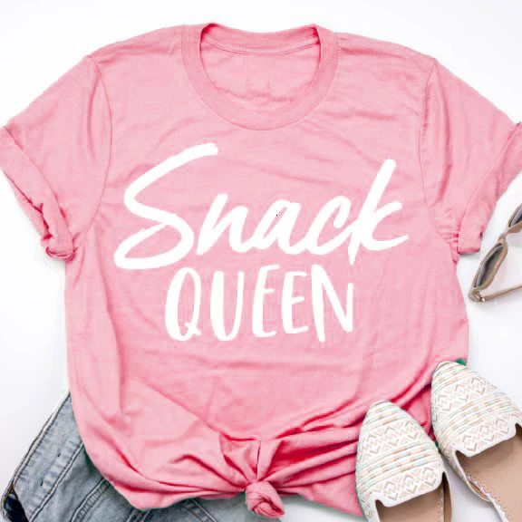 Snack QUEEN t-shirt women fashion slogan harajuku camiseta feminina cotton casual grunge tumblr shirt cool goth tee art top K778
Snack QUEEN t-shirt women fashion slogan harajuku camiseta feminina cotton casual grunge tumblr shirt cool goth tee art top K778