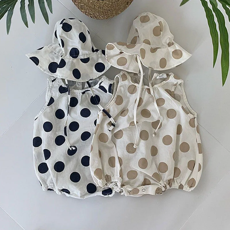 2021 Ins New Summer Baby Clothing Cool Baby Girls Bodysuits Linen Infant Boys Jumpsuits Sleeveless Dot Print Baby Outfit
2021 Ins New Summer Baby Clothing Cool Baby Girls Bodysuits Linen Infant Boys Jumpsuits Sleeveless Dot Print Baby Outfit