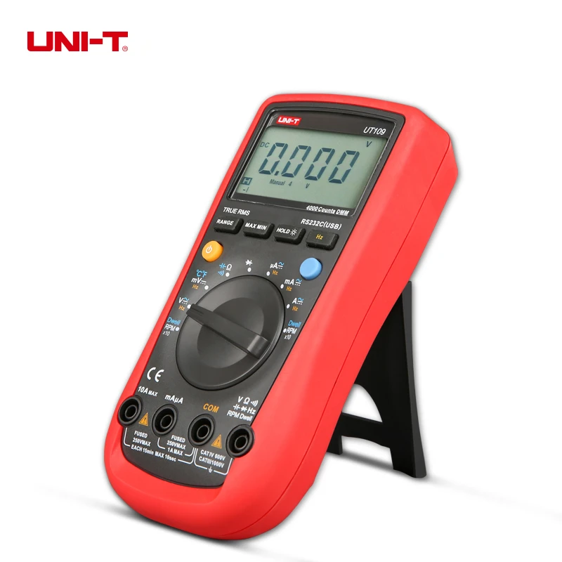 UNI-T UT109 портативный, Автомобильный мультиметр RS232/USB интерфейс AC DC Вольт Ток Ом метр емкость температура тест
UNI-T UT109 портативный, Автомобильный мультиметр RS232/USB интерфейс AC DC Вольт Ток Ом метр емкость температура тест