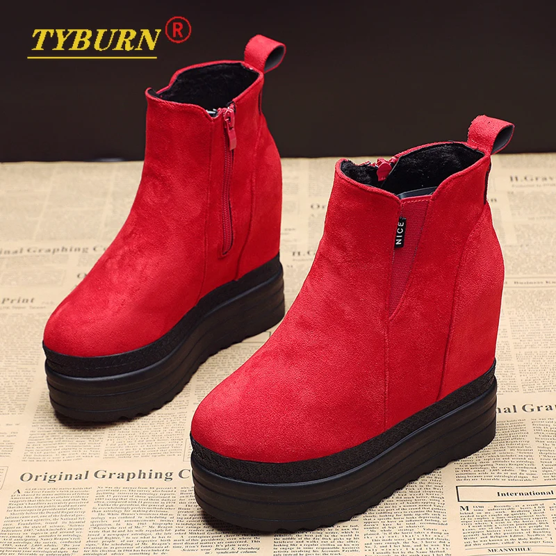2022 Increased Thick-soled Women's Ankle Boots Thick-heeled Winter Suede Round-toed Shoes Wedge Black Zipper Women's Work Boots
2022 Increased Thick-soled Women's Ankle Boots Thick-heeled Winter Suede Round-toed Shoes Wedge Black Zipper Women's Work Boots