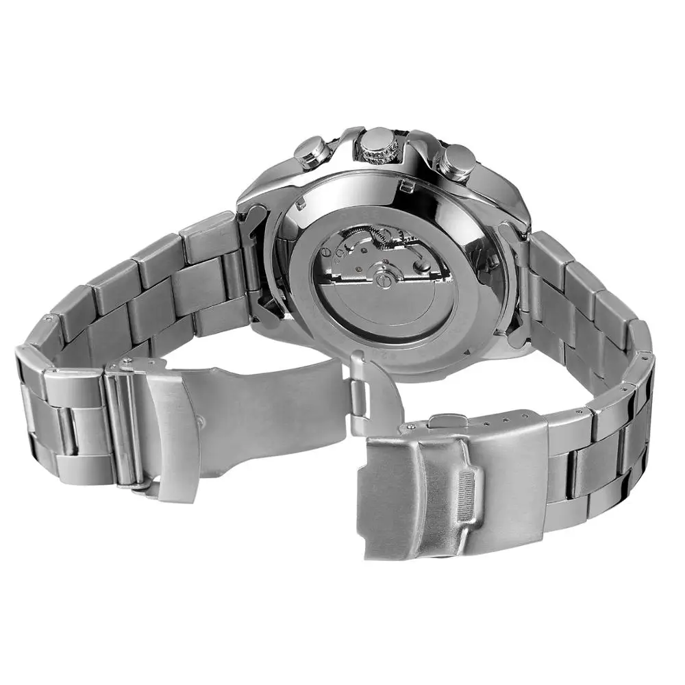 Men's Watch Skeleton Automatic Wrist Watches Mens Mechanical Wristwatches Luxury Famous Brand Original FORSINING for Men | Наручные