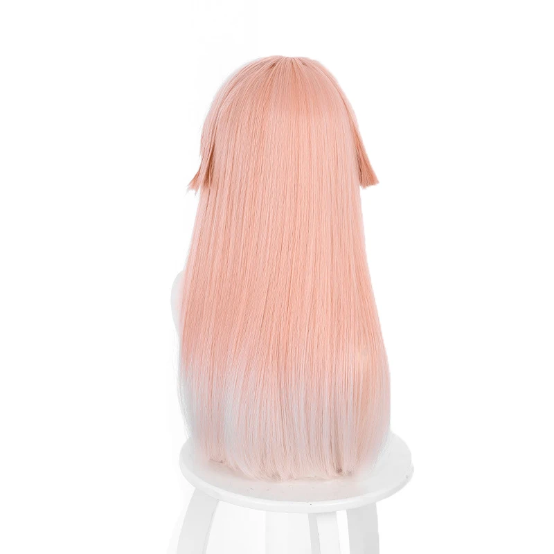 

Yan Fei Cosplay wig game Genshin Impact Yanfei Gradient Pink White 60cm Long Heat Resistant Synthetic Hair Women Role Play
