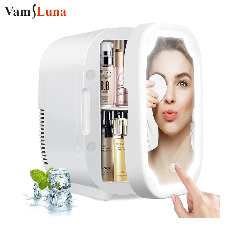 Mini Fridge 6 Liter AC/DC Portable Beauty Fridge Thermoelectric Cooler and Warmer for Skincare, Bedroom and Travel 
Mini Fridge 6 Liter AC/DC Portable Beauty Fridge Thermoelectric Cooler and Warmer for Skincare, Bedroom and Travel