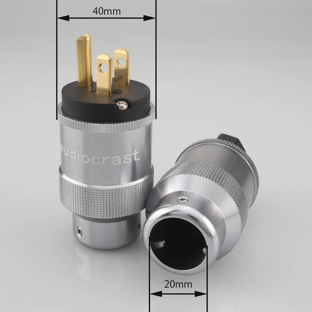 Audiocrast P114 Schuko Power Plug EU/US Power Connector HIFI Power Plug 24k Gold Plated male female DIY Mains Power Cable Plug 
Audiocrast P114 Schuko Power Plug EU/US Power Connector HIFI Power Plug 24k Gold Plated male female DIY Mains Power Cable Plug