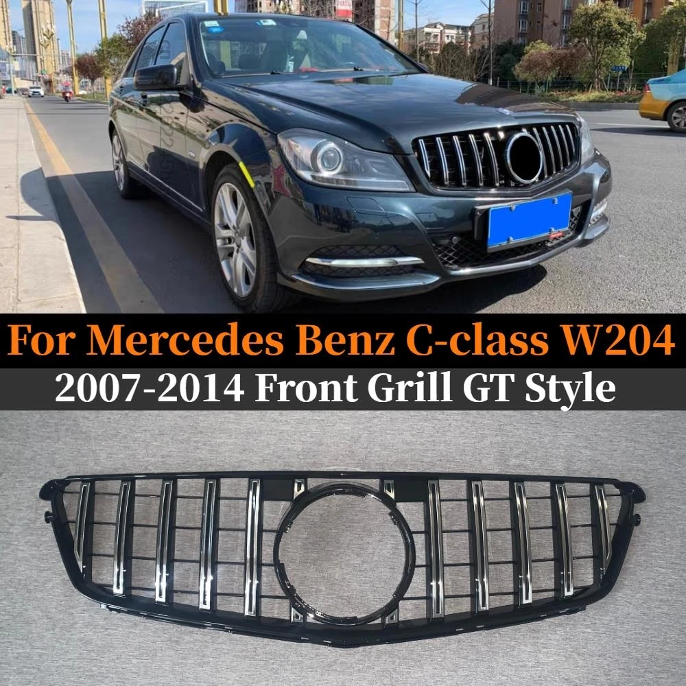 GT R Style For Mercedes Benz C Class W204 C180 C200 C300 2007 08 2009 2010 11 12 13 2014 Front Grill Glossy Black Chrome Silver
GT R Style For Mercedes Benz C Class W204 C180 C200 C300 2007 08 2009 2010 11 12 13 2014 Front Grill Glossy Black Chrome Silver