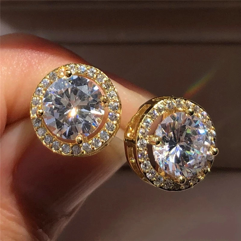 Female Luxury Crystal Round Stud Earrings Vintage Silver Color Wedding Jewelry White Zircon Stone Earrings For Women
Female Luxury Crystal Round Stud Earrings Vintage Silver Color Wedding Jewelry White Zircon Stone Earrings For Women