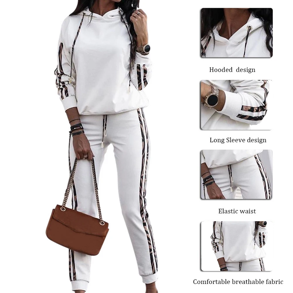 2021 Autumn Women's Fashion 2 Piece Set Tracksuit Long Sleeve Patchwork Top + Pants Jogging Suits Sportswear Sports Hot Suit
2021 Autumn Women's Fashion 2 Piece Set Tracksuit Long Sleeve Patchwork Top + Pants Jogging Suits Sportswear Sports Hot Suit