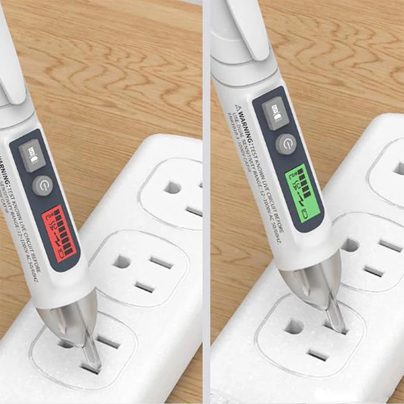 2021Youpin DUKA Electric indicator 12-1000V Non-Contact Socket Wall AC Power Outlet Voltage Detector Sensor Tester Pen LED light |