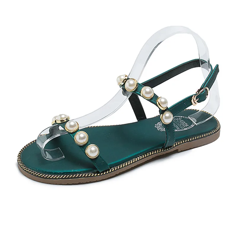 BJYL Summer Flat Sandals Sweet Boho Pearl Decoration Sandals Leather Flats Plus Size Women Beach Sand Holiday Shoes B742
BJYL Summer Flat Sandals Sweet Boho Pearl Decoration Sandals Leather Flats Plus Size Women Beach Sand Holiday Shoes B742