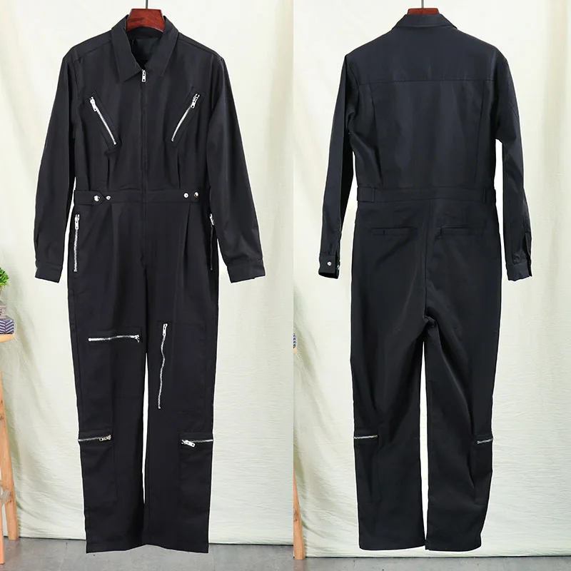 KIOVNO Men Fashion Hip Hop Bib Overalls Multi Zipper Solid Color Streetwear Jumpsuits For Male Suspender Pants Stage Wear
KIOVNO Men Fashion Hip Hop Bib Overalls Multi Zipper Solid Color Streetwear Jumpsuits For Male Suspender Pants Stage Wear