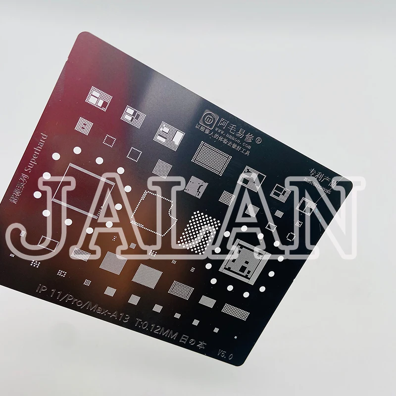 AMAOE A14 Reballing Stencil For iPhone 12 Mini 12Pro Max Chip Repair A11 A12 A13 IC Chip Solering Planting Tin Welding Kit
AMAOE A14 Reballing Stencil For iPhone 12 Mini 12Pro Max Chip Repair A11 A12 A13 IC Chip Solering Planting Tin Welding Kit