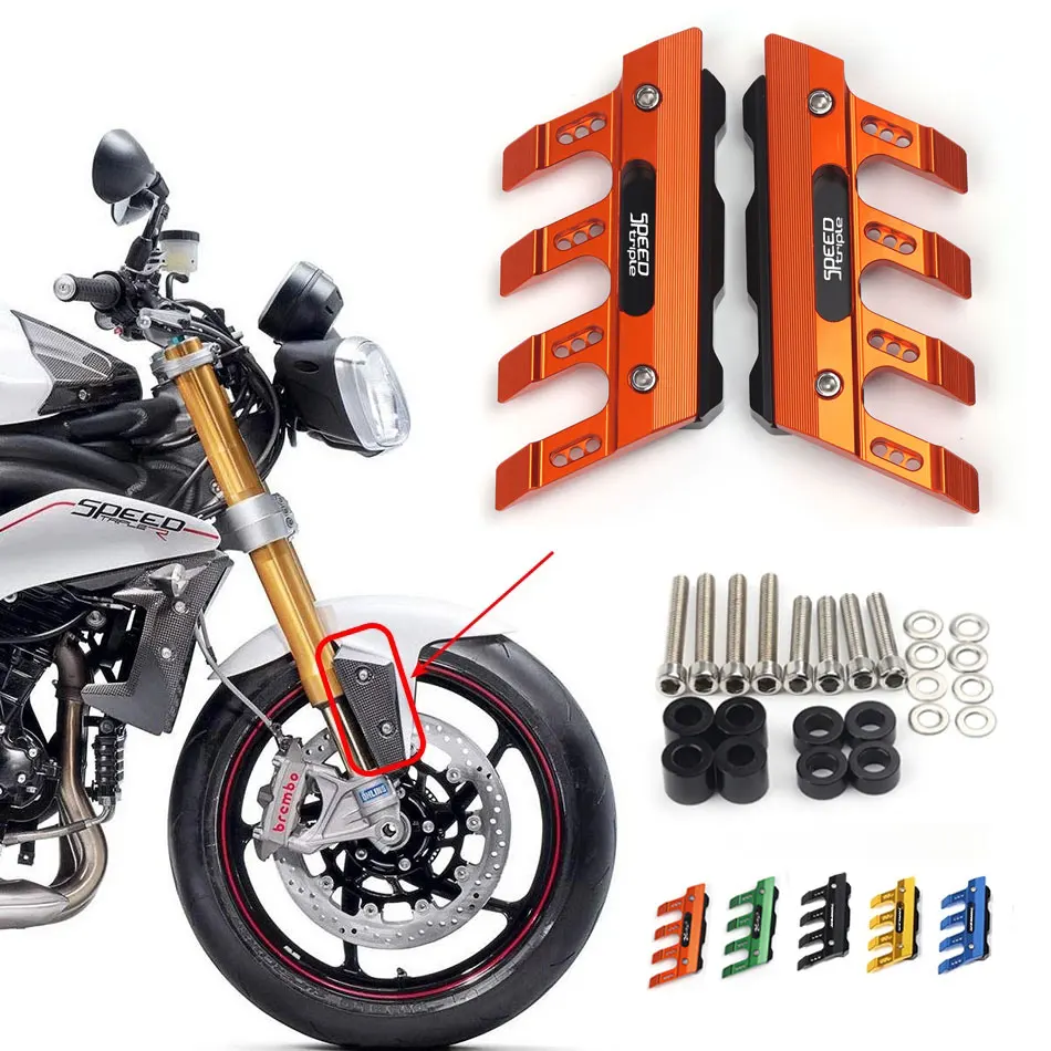 For TRIUMPH SPEED TRIPLE/R/ABS/rs Motorcycle Mudguard Front Fork Protector Guard Block Front Fender Anti-fall Slider Accessories
For TRIUMPH SPEED TRIPLE/R/ABS/rs Motorcycle Mudguard Front Fork Protector Guard Block Front Fender Anti-fall Slider Accessories