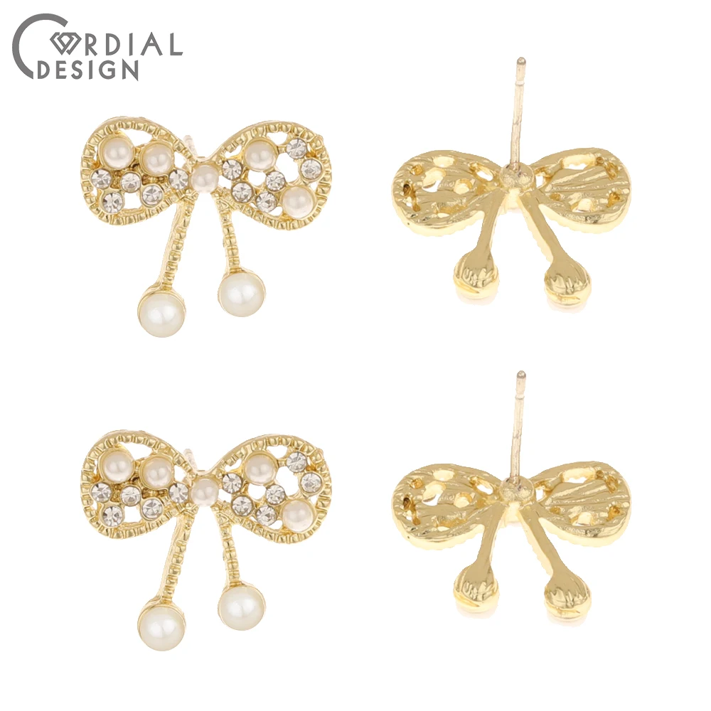 Cordial Design 50Pcs 15*17MM Jewelry Accessories/Bowknot Shape/DIY/Imitation Pearl/Earring Stud/Jewelry Findings & Components
Cordial Design 50Pcs 15*17MM Jewelry Accessories/Bowknot Shape/DIY/Imitation Pearl/Earring Stud/Jewelry Findings & Components