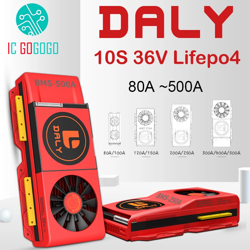 DALY 10S 36V с охлаждающим вентилятором литий ионная Защитная панель для литиевых