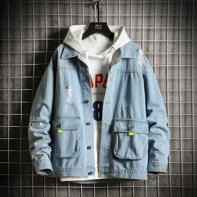 Spring 2021 new teenagers casual students men's denim jacket Korean lapel handsome personality students wear gown jacket
Spring 2021 new teenagers casual students men's denim jacket Korean lapel handsome personality students wear gown jacket
