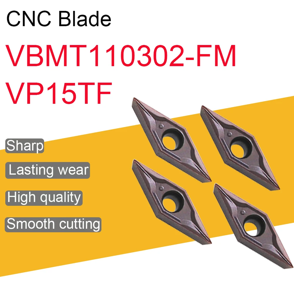 10PCS VBMT110302-FM VP15TF Carbide Inserts CNC Turning Tools Metal Lathe Cutter Cutting For SVJBR Toolholder 
10PCS VBMT110302-FM VP15TF Carbide Inserts CNC Turning Tools Metal Lathe Cutter Cutting For SVJBR Toolholder