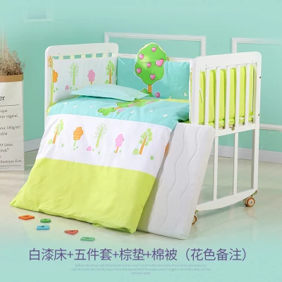 Crib solid wood without paint can be spliced big bed baby BB bed multifunctional children bed newborn cradle
Crib solid wood without paint can be spliced big bed baby BB bed multifunctional children bed newborn cradle