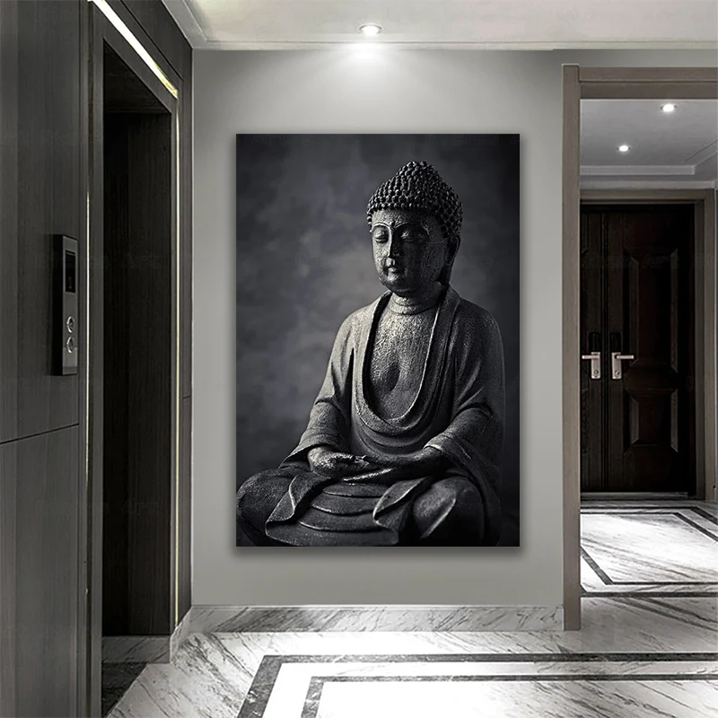 Black Meditating Buddha Statue Wall Art Canvas Prints Canvas Art Paintings on The Wall Buddhism Pictures for Home Decor 
Black Meditating Buddha Statue Wall Art Canvas Prints Canvas Art Paintings on The Wall Buddhism Pictures for Home Decor