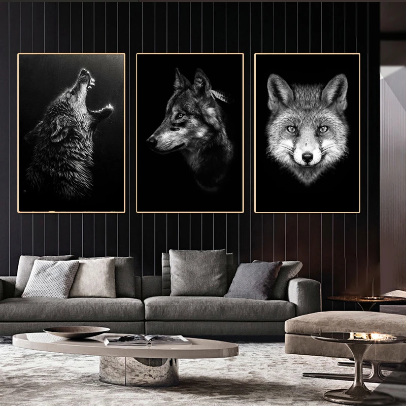 Black and White Wolf Monkey Animals Canvas Poster Wall Art Print Painting Nordic Style Decorative Picture Modern Home Room Decor
Black and White Wolf Monkey Animals Canvas Poster Wall Art Print Painting Nordic Style Decorative Picture Modern Home Room Decor