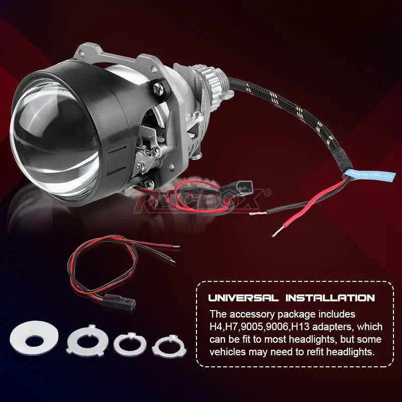 Линзы Bi LED для мини-проектора 2 5 дюйма линзы фар H7 H4 9005 HB3 9006 HB4 ближнего/дальнего