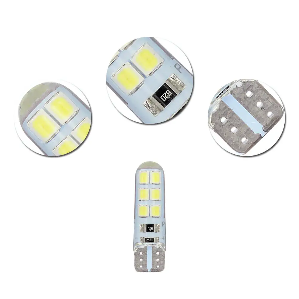 6Pcs T10 W5W Car Light Car LED Sidelight Silica Gel Parking Lamp Trunk Marker 12SMD-2835
6Pcs T10 W5W Car Light Car LED Sidelight Silica Gel Parking Lamp Trunk Marker 12SMD-2835
