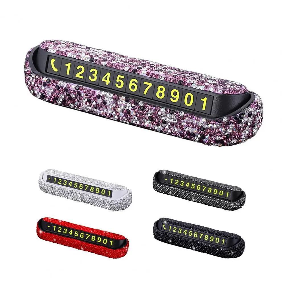 Diamond Crystal Hideable Temporary Car Parking Card Phone Number Card Plate Telephone Number Card Rhinestones Car Stickers
Diamond Crystal Hideable Temporary Car Parking Card Phone Number Card Plate Telephone Number Card Rhinestones Car Stickers