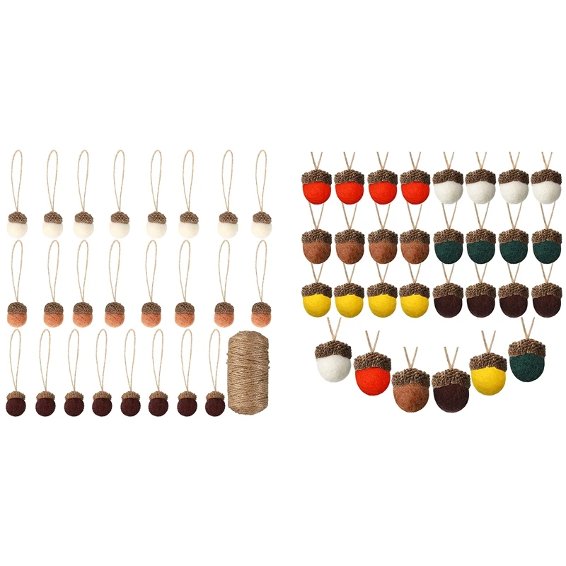24 Pieces Felt Acorn Ornaments Felt Balls Pom Acorns Wool Felt Acorns with Rope Felt Acorn Tree Hanging Ornaments 
24 Pieces Felt Acorn Ornaments Felt Balls Pom Acorns Wool Felt Acorns with Rope Felt Acorn Tree Hanging Ornaments