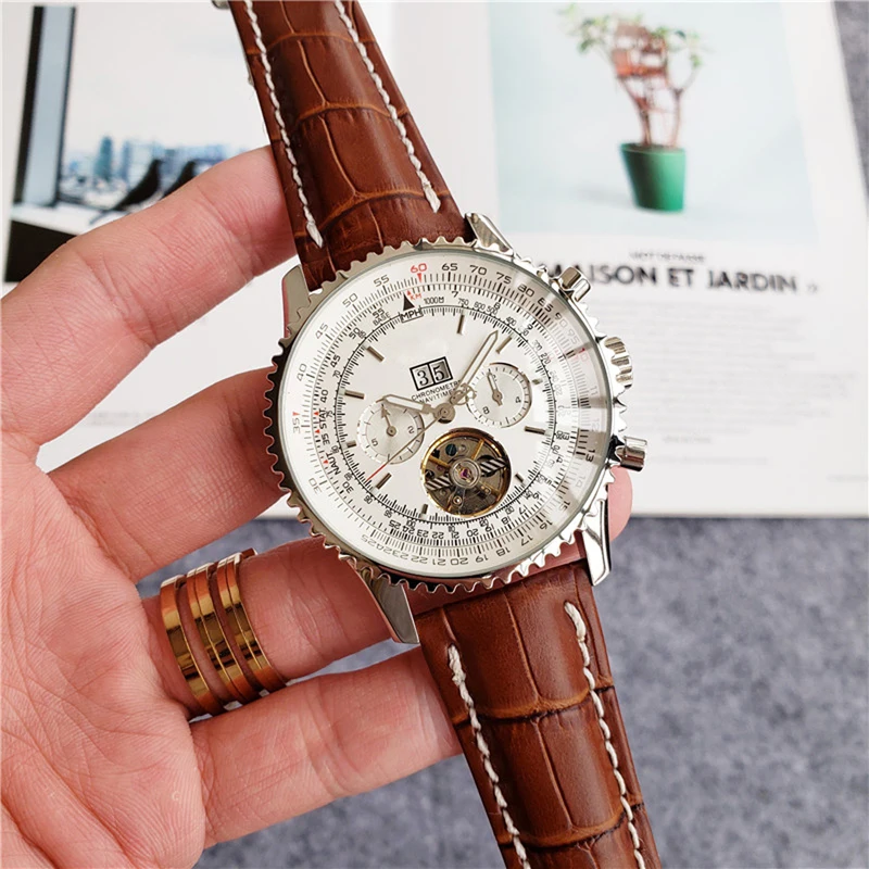 High-end Men's Automatic Mechanical Tourbillon Watch Stainless Steel Blue Brown Black Leather Sapphire Glass
High-end Men's Automatic Mechanical Tourbillon Watch Stainless Steel Blue Brown Black Leather Sapphire Glass