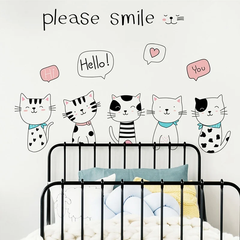Cartoon Cat Combination Wall Sticker Bedroom Living Room Kids Rooms Decoration For Nursery Wallpaper Home Decor Stickers
Cartoon Cat Combination Wall Sticker Bedroom Living Room Kids Rooms Decoration For Nursery Wallpaper Home Decor Stickers