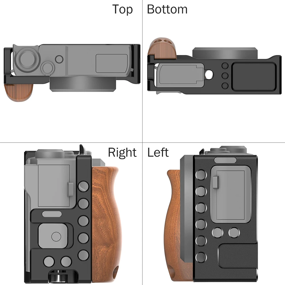 UURig Vlog Camera Cage With Wooden Handle Hand Grip Dual Cold Shoe Mount for Canon G7X Mark III Camera Accessories Case Rig
UURig Vlog Camera Cage With Wooden Handle Hand Grip Dual Cold Shoe Mount for Canon G7X Mark III Camera Accessories Case Rig