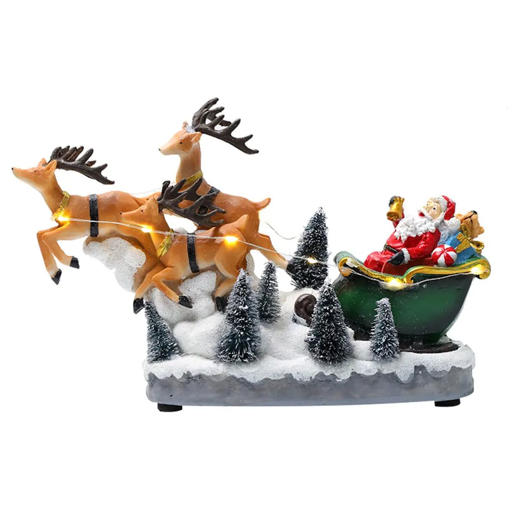 LED Light Holiday Figurine Santa's Sleigh and Reindeer Assortment Christmas Decoration Car with Musical Cart Resin Crafts
LED Light Holiday Figurine Santa's Sleigh and Reindeer Assortment Christmas Decoration Car with Musical Cart Resin Crafts