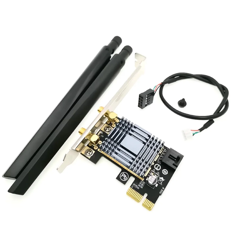 PCIE Desktop Wireless Network Card 2.4G/5G Dual Band Bluetooth 4.0 AR5B22 Chip Support for Win7/Win8/Win8.1/Win10 Systems
PCIE Desktop Wireless Network Card 2.4G/5G Dual Band Bluetooth 4.0 AR5B22 Chip Support for Win7/Win8/Win8.1/Win10 Systems