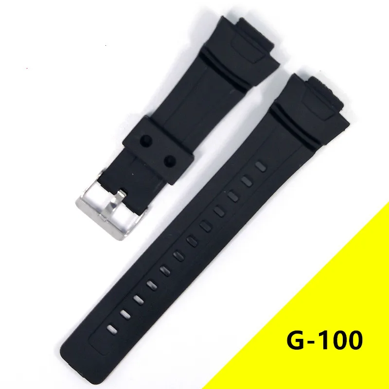 Черный силиконовый водонепроницаемый ремешок для часов Casio G Shock G100 100 Sport сменный