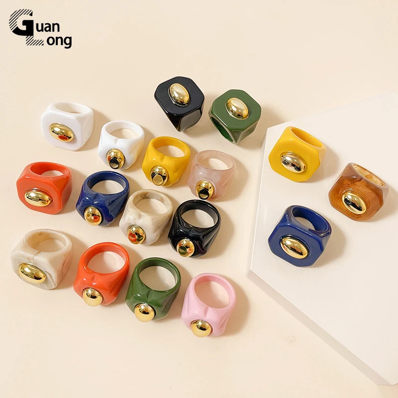 GongLong Colorful Hiphop Big Rings For Women Girls Punk Geometric Resin Acrylic Finger Rings Trend Simple Flower Square Jewelry
GongLong Colorful Hiphop Big Rings For Women Girls Punk Geometric Resin Acrylic Finger Rings Trend Simple Flower Square Jewelry